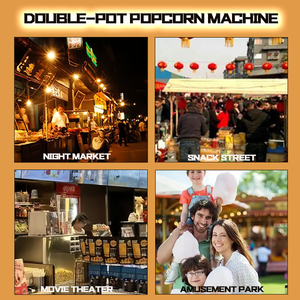 Máquina de Palomitas de Maíz Comercial Estándar para Cine, de Doble Recipiente, Eficiente, de Trabajo Continuo y Construcción Duradera - Product Image 5