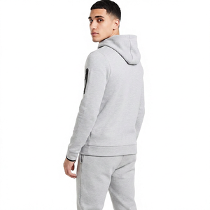 Sweat-shirt à capuche zippé pour homme, design tendance, logo personnalisé, impression numérique, séchage rapide, couleur unie, poche, en tissu peigné, idéal pour l'hiver - Product Image 3