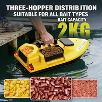Bateau de pêche Flytec V020 avec GPS et sonar, 40 points, triple trémie 2 kg, portée 500 m, fonction de croisière, avec écholot GPS et attache manuelle