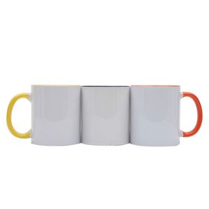 Two Tone Sublimation 11Oz Outer White Inner Colored Blank Heat Press Custom Logo Gift <b>Mug</b> - Product Image 2
