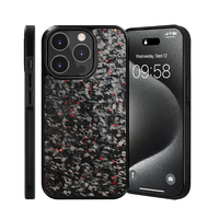 Coques de téléphone portable en fibre de carbone véritable avec dos magnétique et chargement sans fil pour iPhone 18 13 14 Plus 15 16 17 Pro Max