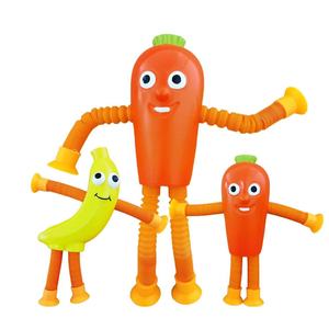 Jincan Creative Cartoon Variable Télescopique Banane <span class=keywords><strong>Tube</strong></span> Vente Chaude Ventouse Radis Pincer Musique Soulagement Sonore Squeeze Jouets - Product Image 2
