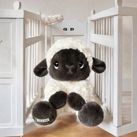 Jouet en peluche mouton personnalisé en usine, en coton PP super doux, haute qualité, fonction anti-stress, design anime, mignon, kawaii, brodé