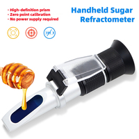 Handheld Refractometer Honey Baume Meter Sugar Content Tester Honey Concentration Meter Water Content Honey Refractometer 1 Set