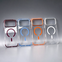 Coque magnétique transparente JOYPORODO B569 avec béquille pour iPhone 13 14 15 16 17, antichoc de qualité militaire 2000G, anti-jaunissement, vente en gros