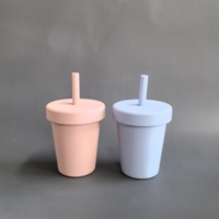 Gobelet pour tout-petits en acier inoxydable sans BPA avec paille, anti-fuite, gobelet pour bébés, vente en gros de gobelets pour enfants
