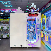 Machine à monnayeur de type grue à grandes poupées, jeu de défi de 10 secondes avec chronomètre et fonction de tapotement, en métal et verre trempé, garantie 1 an