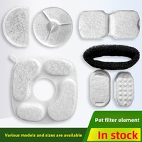 Filtre de remplacement pour fontaine à eau pour chat, cartouche en coton au charbon actif de coque de noix de coco pour distributeur d'eau pour animaux de compagnie, accessoire pour chien