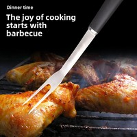Vente d'usine ensemble d'outils de gril de barbecue en acier inoxydable accessoires de barbecue professionnels tourneur de fourche de barbecue en plein air et ensembles de pinces à aliments