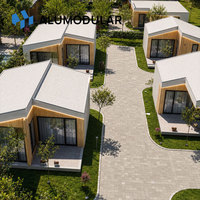 Casa Modular de Acero para Glamping Tropical, Villa Prefabricada para Resort, Revestimiento de Aluminio, Ensamblaje Rápido Llave en Mano