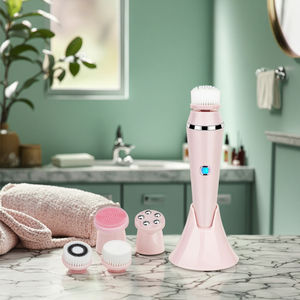 Precio de fábrica 4 en 1 eléctrico Sonic cara y nariz blanqueamiento Spa Kit impermeable silicona cepillo de limpieza exfoliante masaje belleza - Product Image 1