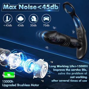Popolare Butt Plug con Spinta e Controllo Remoto via App, Vibratore Prostatico, Anello Fallico <span class=keywords><strong>per</strong></span> Eiaculazione Ritardata e Stimolatore Anale, Giocattoli Sessuali <span class=keywords><strong>per</strong></span> <span class=keywords><strong>Uomo</strong></span> - Product Image 5