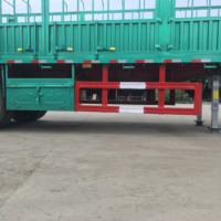 Promotion : Semi-remorque à ridelles en acier JINFENG 3 essieux 60 tonnes pour transport de marchandises en vrac, pneus 12R22.5