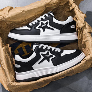 Chaussures pour hommes 2025 Nouvelle collection respirante blanche tendance à semelle épaisse, chaussures de sport décontractées de haute qualité, style marche et skateboard - Product Image 3