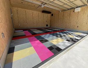 Hexagon Floor Tile Garage Tiles <strong>Flooring</strong> <strong>Unilin</strong> Lock Spc Black and White Self Adhesive Click Vinyl Interlock Mats - Product Image 2