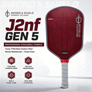 Pala de Pickleball J2nf de 16 mm de Alta Calidad, Sword & <span class=keywords><strong>Shield</strong></span>, para Jugadores Profesionales, Gen 5, Multidensidad, 100% Espuma, Superficie de Fibra de Carbono Kevlar - Product Image 1