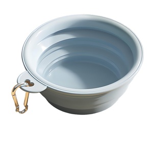 Ciotole Pieghevoli per Cani Colorate Stile Macaron con Moschettone, Ciotola da Viaggio Portatile in Silicone per Animali Domestici - Product Image 4