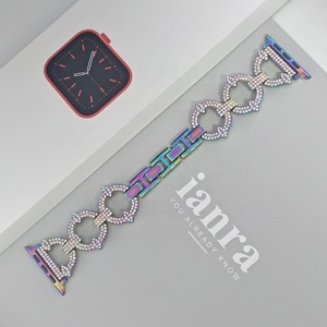 49mm 45mm 44mm 42mm <span class=keywords><strong>41mm</strong></span> 40mm 38mm Chaîne de montre en forme de O Bracelet en alliage de zinc avec diamants pour <span class=keywords><strong>Applewatch</strong></span> Ultra SE 8 <span class=keywords><strong>7</strong></span> 6 5 4 Strap - Product Image 3