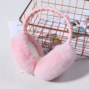 जेक्सवाचर थोक कस्टम नरम ईयरफलैप कवर प्लग नकली खरगोश सर्दियों गर्म महिलाओं को फोक्स फर कान मफ - Product Image 1