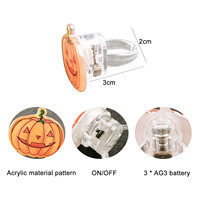 Anneaux LED d'Halloween Écologiques : Kits d'Accessoires de Fête Lumineux dans le Noir (Chauve-souris, Citrouille, Crânes) pour Enfants – Accessoires de Déguisement Très Vendus