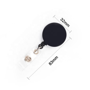 Porte-badge de travailleur social en feutre rétractable en plastique de 32mm, vente en gros par sublimation-pour accessoiriser votre professionnel - Product Image 2