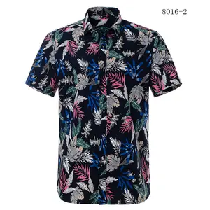 2024 baru Hawaii cetak lengan pendek pria pakaian pantai kemeja atasan nyaman Floral kemeja pria kasual S sampai 5xl
