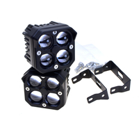 Phares LED SENLO X7 pour moto, feux de route, éclairage de travail pour véhicule, phare antibrouillard pour voiture, camion, SUV, VTT, 4 lentilles