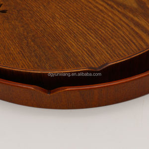 Plateau de service rond en bois de style japonais, fleurs de cerisier <span class=keywords><strong>creuses</strong></span>, assiette écologique et durable pour restaurant familial - Product Image 4