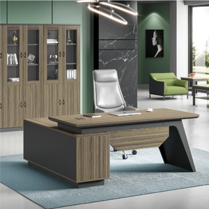 โต๊ะทำงานระดับไฮเอนด์ เฟอร์นิเจอร์สำนักงานทันสมัย โต๊ะทำงานไม้สำหรับบ้าน โต๊ะทำงานหรูหราทันสมัย โต๊ะทำงานรูปตัวแอล - Product Image 2