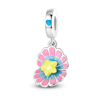 Prix de gros : Pendentif coquillage lumineux dégradé, perle cœur, tube émaillé luminescent avec attache pour les distributeurs transfrontaliers de bijoux de plage