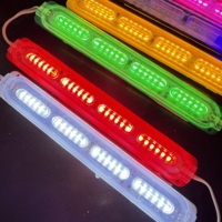 Module LED clignotant haute luminosité DC12V RGB blanc chaud bleu jaune IP65, feux d'avertissement décoratifs pour camion, 6W 183x25mm, moto, voiture, remorque