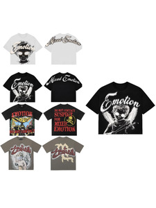 Camiseta <span class=keywords><strong>de</strong></span> Manga Corta Informal <span class=keywords><strong>de</strong></span> Algodón Puro para <span class=keywords><strong>Hombre</strong></span>, Estilo Hip-hop, con Estampado <span class=keywords><strong>de</strong></span> Diamantes, OEM ODM 2026 - Product Image 3