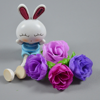 Fleur artificielle Mini Rose tête de fleur 1.18 pouces Rose en soie pour guirlande de décoration murale de fleurs de mariage