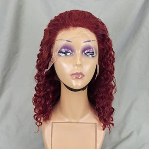 Chaude 99J brut indien <span class=keywords><strong>cheveux</strong></span> avant perruque femmes vierge cuticule aligné 100% <span class=keywords><strong>cheveux</strong></span> humains Transparent dentelle frontale <span class=keywords><strong>cheveux</strong></span> brésiliens vague profonde - Product Image 3