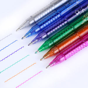 Stylo à <span class=keywords><strong>encre</strong></span> gel pour tatouage holographique bleu à paillettes, 6 couleurs, sûr pour la peau, <span class=keywords><strong>dessin</strong></span> d'<span class=keywords><strong>animaux</strong></span>, stylo en plastique pour le bureau et l'école, vente chaude - Product Image 1