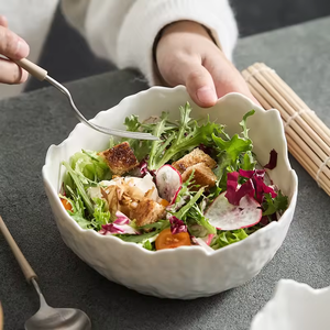 Tazón de Postre de Cerámica Nórdica, Individual, Personalizado, Irregular, para Frutas y Ensaladas, Vajilla Sostenible - Product Image 2