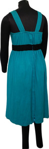 Vestido de Maternidad de Verano Hecho a Medida con Cuello en V, Tela de Algodón Orgánico Transpirable y Antibacteriana, Sin Mangas, Silueta Recta - Product Image 2