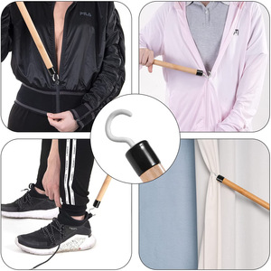 Aid Assist Tool Zipper <b>Pull</b> Helper Elderly Wire Wedding Dress Stick With Hook Close Button - Product Image 4