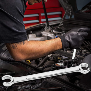 Clé à écrous à double extrémité, clé à tuyaux à extrémités ouvertes, 45 #   Acier pour écrous de conduites de carburant/huile/transmission - Product Image 5