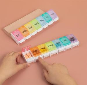 Du lịch 7 ngày Pill <span class=keywords><strong>Box</strong></span> trường hợp với mùa xuân Mở thiết kế hàng ngày vitamin y học hàng tuần Organizer - Product Image 2