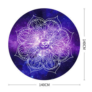 Tapis <span class=keywords><strong>de</strong></span> méditation en daim et caoutchouc naturel, tapis <span class=keywords><strong>de</strong></span> yoga imprimé numérique haute température, absorbant la transpiration, 140cmx140cm 3.5mm - Product Image 2