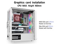 Gabinete de PC AOJIE 205A DIY Personalizado Mid ATX, Gabinete de PC de Torre Media ATX MATX ITX con Malla y Alto Flujo de Aire