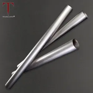 Tanium Tube droit en titane universel 1.0/1.2mm Tube rond de soudage utilisé comme collecteur/avant/moyen/queue Section tuyaux d'échappement