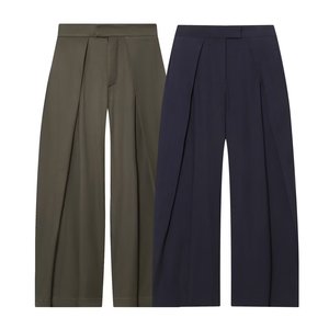 SHENZHU Primavera 2026 Pantalones de Pierna Ancha Plisados Elegantes y Versátiles de Cintura Media para Mujer 6136245 6136244 - Product Image 1