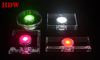 Vente en gros usine – Base LED vierge en verre K9 poli personnalisé avec lumière colorée pour la lithothérapie