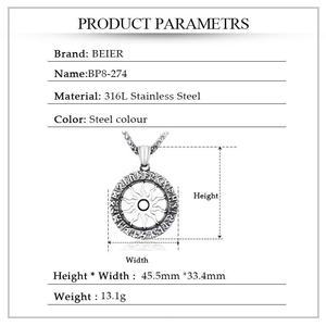 Collar con Colgante Personalizado Yunnique, Acero Inoxidable 316L, Cabeza de Lobo Grabada, Acabado Antiguo, Resistente al Agua, Amuleto Vintage, Regalo para Hombre - Product Image 4