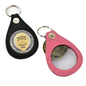 Großhandel individueller Sicherheits-Leder-Schlüsselanhänger-Bürze Mini Cooper Maus-Bürste Brieftasche individueller Halter Schlüsselanhänger