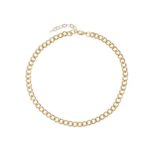 À la mode 3 pièces cuivre chaîne perle accessoires Turquoise colliers et boucles d'oreilles femmes mode ensembles de bijoux