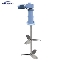 Agitateur Électrique Vertical MIXZIDO en Acier Inoxydable SUS316L pour Liquides Cosmétiques et Plastiques, Moteur AC Haute Puissance Personnalisable avec Boîte de Vitesses