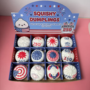 Set de Juguetes Blandos Patrióticos del 250 Aniversario de América 1776-2026, Antiestrés, Caja de Regalo, Artículos para Fiestas, PU - Product Image 4